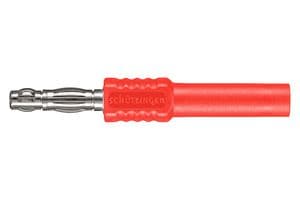BRST 7922 NI / RT - SCHUTZINGER - BRST 7922 NI / RT - Banana Test Connector, Plug, Cable Mount, 16 A, 60 VDC, Nickel Plated Contacts, Red