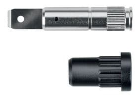 EPB 6792 NI / FST 4.8X0.8 / SW - SCHUTZINGER - EPB 6792 NI / FST 4.8X0.8 / SW - Banana Test Connector, Jack, Panel Mount, 24 A, 70 VDC, Nickel Plated Contacts, Black
