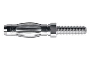FK 1199 NI - SCHUTZINGER - FK 1199 NI - Banana Test Connector, Plug, Panel Mount, 32 A, 70 VDC, Nickel Plated Contacts