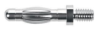 FK 1209 NI - SCHUTZINGER - FK 1209 NI - Banana Test Connector, Plug, Panel Mount, 32 A, 70 VDC, Nickel Plated Contacts
