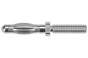 FK 1211 NI - SCHUTZINGER - FK 1211 NI - Banana Test Connector, Plug, Panel Mount, 32 A, 70 VDC, Nickel Plated Contacts