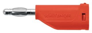 FK 15 L NI / 1 / RT - SCHUTZINGER - FK 15 L NI / 1 / RT - Banana Test Connector, Plug, Cable Mount, 16 A, 70 VDC, Nickel Plated Contacts, Red