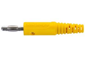 FK 8 L NI / GE - SCHUTZINGER - FK 8 L NI / GE - Banana Test Connector, Plug, Cable Mount, 32 A, 70 VDC, Nickel Plated Contacts, Yellow