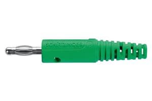 FK 8 L NI / GN - SCHUTZINGER - FK 8 L NI / GN - Banana Test Connector, Plug, Cable Mount, 32 A, 70 VDC, Nickel Plated Contacts, Green
