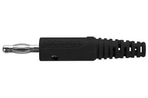 FK 8 L NI / SW - SCHUTZINGER - FK 8 L NI / SW - Banana Test Connector, Plug, Cable Mount, 32 A, 70 VDC, Nickel Plated Contacts, Black
