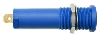 HSEB 3125 L AU / BL - SCHUTZINGER - HSEB 3125 L AU / BL - Banana Test Connector, Jack, Panel Mount, 16 A, 1 kV, Gold Plated Contacts, Blue