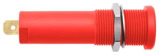 HSEB 3125 L AU / RT - SCHUTZINGER - HSEB 3125 L AU / RT - Banana Test Connector, Jack, Panel Mount, 16 A, 1 kV, Gold Plated Contacts, Red