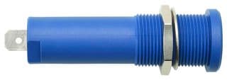 HSEB 3125 L NI / BL - SCHUTZINGER - HSEB 3125 L NI / BL - Banana Test Connector, Jack, Panel Mount, 16 A, 1 kV, Nickel Plated Contacts, Blue