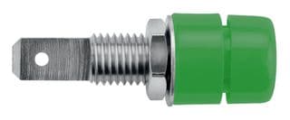 IBU 5568 NI / GN - SCHUTZINGER - IBU 5568 NI / GN - Banana Test Connector, Jack, Panel Mount, 32 A, 70 VDC, Nickel Plated Contacts, Green
