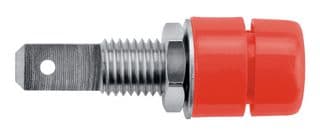 IBU 5568 NI / RT - SCHUTZINGER - IBU 5568 NI / RT - Banana Test Connector, Jack, Panel Mount, 32 A, 70 VDC, Nickel Plated Contacts, Red