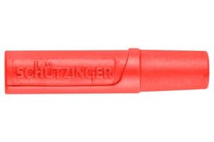 KU 02 L NI / RT - SCHUTZINGER - KU 02 L NI / RT - Banana Test Connector, Jack, Cable Mount, 10 A, 70 VDC, Nickel Plated Contacts, Red