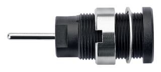 SEB 6448 NI / SW - SCHUTZINGER - SEB 6448 NI / SW - Banana Test Connector, Jack, Panel Mount, 24 A, 1 kV, Nickel Plated Contacts, Black