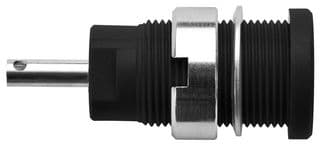 SEB 6525 NI / SW - SCHUTZINGER - SEB 6525 NI / SW - Banana Test Connector, Jack, Panel Mount, 10 A, 1 kV, Nickel Plated Contacts, Black