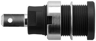 SEB 7077 NI / SW - SCHUTZINGER - SEB 7077 NI / SW - Banana Test Connector, Jack, Panel Mount, 24 A, 1 kV, Nickel Plated Contacts, Black