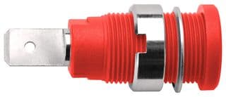 SEB 7080 NI / RT - SCHUTZINGER - SEB 7080 NI / RT - Banana Test Connector, Jack, Panel Mount, 24 A, 1 kV, Nickel Plated Contacts, Red