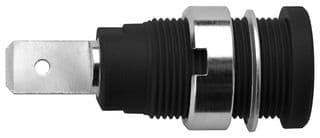 SEB 7080 NI / SW - SCHUTZINGER - SEB 7080 NI / SW - Banana Test Connector, Jack, Panel Mount, 24 A, 1 kV, Nickel Plated Contacts, Black