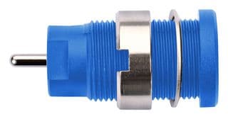 SEB 8632 NI / BL - SCHUTZINGER - SEB 8632 NI / BL - Banana Test Connector, Jack, Panel Mount, 24 A, 1 kV, Nickel Plated Contacts, Blue