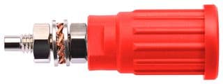 SEPB 6447 NI / RT - SCHUTZINGER - SEPB 6447 NI / RT - Banana Test Connector, Jack, Panel Mount, 32 A, 1 kV, Nickel Plated Contacts, Red