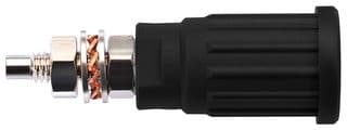 SEPB 6447 NI / SW - SCHUTZINGER - SEPB 6447 NI / SW - Banana Test Connector, Jack, Panel Mount, 32 A, 1 kV, Nickel Plated Contacts, Black