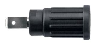SEPB 6451 NI / SW - SCHUTZINGER - SEPB 6451 NI / SW - Banana Test Connector, Jack, Panel Mount, 24 A, 1 kV, Nickel Plated Contacts, Black