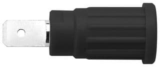 SEPB 7090 NI / SW - SCHUTZINGER - SEPB 7090 NI / SW - Banana Test Connector, Jack, Panel Mount, 24 A, 1 kV, Nickel Plated Contacts, Black