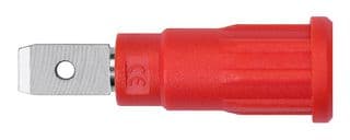 SEPB 8522 NI / RT - SCHUTZINGER - SEPB 8522 NI / RT - Banana Test Connector, Jack, Panel Mount, 10 A, 600 V, Nickel Plated Contacts, Red