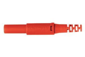 SFK 30 S NI / OK / RT - SCHUTZINGER - SFK 30 S NI / OK / RT - Banana Test Connector, Plug, Cable Mount, 32 A, 1 kV, Nickel Plated Contacts, Red