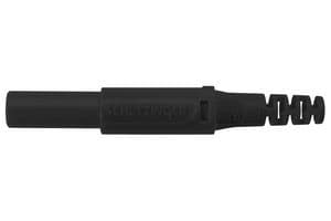 SFK 30 S NI / OK / SW - SCHUTZINGER - SFK 30 S NI / OK / SW - Banana Test Connector, Plug, Cable Mount, 32 A, 1 kV, Nickel Plated Contacts, Black