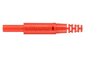 SFK 7997 C NI / OK / 0.5 / RT - SCHUTZINGER - SFK 7997 C NI / OK / 0.5 / RT - Banana Test Connector, Plug, Cable Mount, 10 A, 600 V, Nickel Plated Contacts, Red