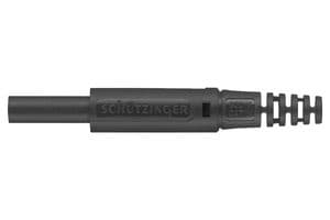 SFK 7997 C NI / OK / 0.5 / SW - SCHUTZINGER - SFK 7997 C NI / OK / 0.5 / SW - Banana Test Connector, Plug, Cable Mount, 10 A, 600 V, Nickel Plated Contacts, Black