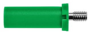 SFK 8465 NI / M4 / 7 / BL - SCHUTZINGER - SFK 8465 NI / M4 / 7 / BL - Banana Test Connector, Plug, Cable Mount, 32 A, 600 V, Nickel Plated Contacts, Blue