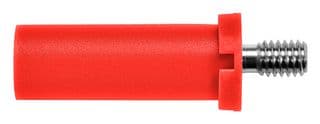 SFK 8465 NI / M4 / 7 / RT - SCHUTZINGER - SFK 8465 NI / M4 / 7 / RT - Banana Test Connector, Plug, Cable Mount, 32 A, 600 V, Nickel Plated Contacts, Red