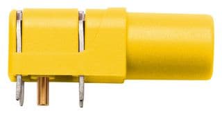 SWEB 8094 AU / GE - SCHUTZINGER - SWEB 8094 AU / GE - Banana Test Connector, Jack, PCB Mount, 24 A, 1 kV, Gold Plated Contacts, Yellow