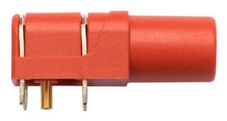 SWEB 8094 AU / RT - SCHUTZINGER - SWEB 8094 AU / RT - Banana Test Connector, Jack, PCB Mount, 24 A, 1 kV, Gold Plated Contacts, Red