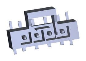 105431-1104 - MOLEX - 105431-1104 - Pin Header, Wire-to-Board, 2.5 mm, 1 Rows, 4 Contacts, Surface Mount Straight