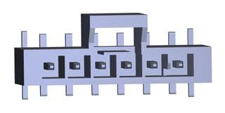 105431-1106 - MOLEX - 105431-1106 - Pin Header, Wire-to-Board, 2.5 mm, 1 Rows, 6 Contacts, Surface Mount Straight