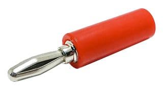 BU-00243-2 - MUELLER ELECTRIC - BU-00243-2 - Banana Test Connector, Plug, Cable Mount, 15 A, Nickel Plated Contacts, Red