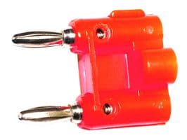 BU-00247-2 - MUELLER ELECTRIC - BU-00247-2 - Banana Test Connector, Plug, Cable Mount, 15 A, Nickel Plated Contacts, Red
