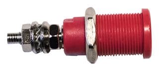 BU-31607-2 - MUELLER ELECTRIC - BU-31607-2 - Banana Test Connector, Jack, Panel Mount, 45 A, 1 kV, Nickel Plated Contacts, Red