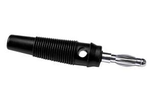 BU-32616-0 - MUELLER ELECTRIC - BU-32616-0 - Banana Test Connector, Plug, Cable Mount, 24 A, 60 VDC, Nickel Plated Contacts, Black