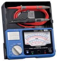 3490 - HIOKI - 3490 - Insulation Tester, Analogue, 250 V/500 V/1 kV, 4000 MOhm, 0 to 600 VAC, Case & Test Lead