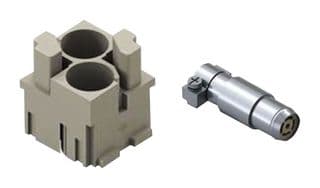 CX02BFCX01BF - ILME - CX02BFCX01BF - Heavy Duty Connector, MIXO, Insert, 2 Contacts, Receptacle, Crimp Socket - Contacts Not Supplied