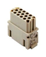 CX17DF - ILME - CX17DF - Heavy Duty Connector, MIXO, Insert, 17 Contacts, Receptacle, Crimp Socket - Contacts Not Supplied