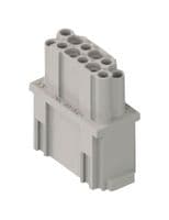 CX12DF - ILME - CX12DF - Heavy Duty Connector, MIXO, Insert, 12 Contacts, Receptacle, Crimp Socket - Contacts Not Supplied