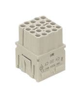 CX20CF - ILME - CX20CF - Heavy Duty Connector, MIXO, Insert, 20 Contacts, Receptacle, Crimp Socket - Contacts Not Supplied