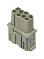 CX08CF - ILME - CX08CF - Heavy Duty Connector, MIXO, Insert, 8 Contacts, Receptacle, Crimp Socket - Contacts Not Supplied