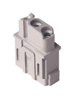 CX034F - ILME - CX034F - Heavy Duty Connector, MIXO, Insert, 3 Contacts, Receptacle, Crimp Socket - Contacts Not Supplied