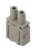 CX027F - ILME - CX027F - Heavy Duty Connector, MIXO, Insert, 2 Contacts, Receptacle, Crimp Socket - Contacts Not Supplied