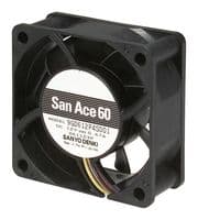 9G0624P4H001 - SANYO DENKI - 9G0624P4H001 - DC Axial Fan, 24 V, Square, 60 mm, 25 mm, Ball Bearing, 42.7 CFM