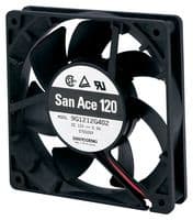 9G1212E401 - SANYO DENKI - 9G1212E401 - DC Axial Fan, 12 V, Square, 120 mm, 25 mm, Ball Bearing, 115 CFM